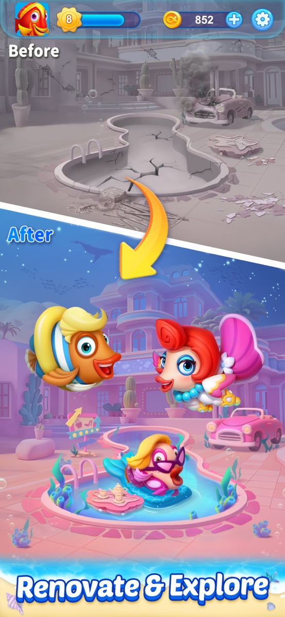Solitaire 3D Fish official gameplay screenshot 8