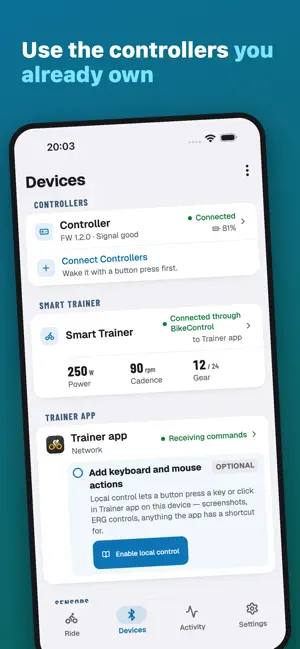BikeControl: Virtual Shifting screenshot 2