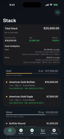 MyDeepStack: Bullion Tracker screenshot