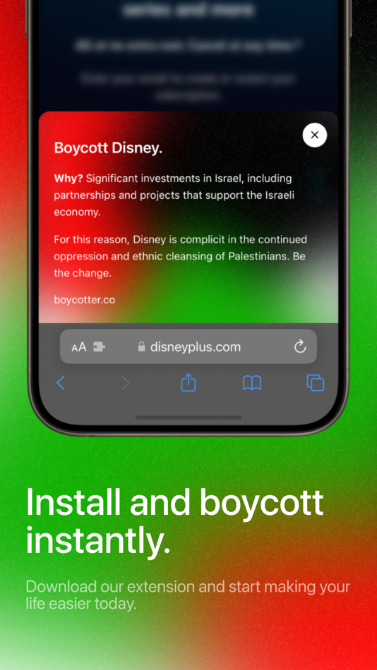 #5. Boycotter - Safari Extension (iOS) 由: SWAVYX LTD
