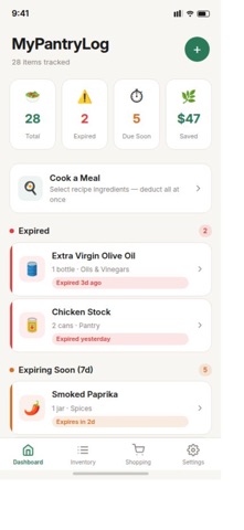 MyPantryLog screenshot