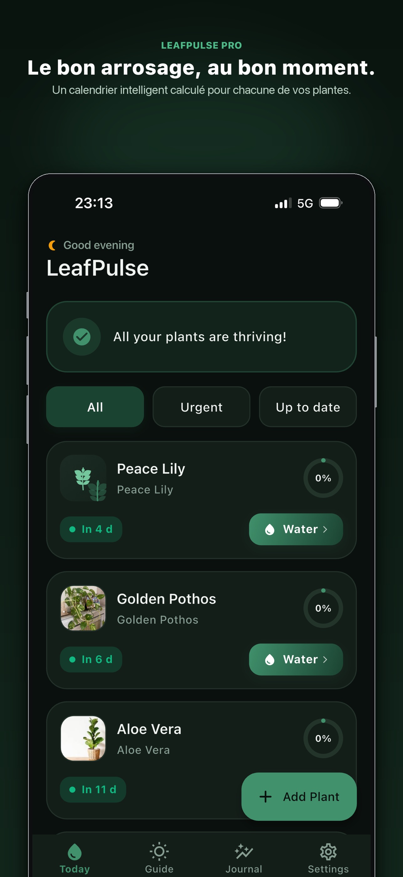 Screenshot 1 of LeafPulse: Arrosage Plantes