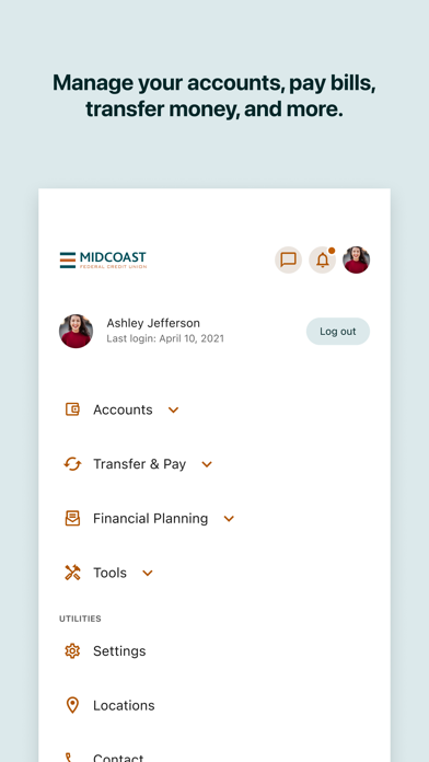 Midcoast FCU Mobile Banking Screenshot