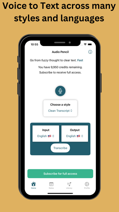 AudioPencil: Voice to Text Screenshot