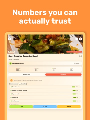 NutriCamp iPad screenshot