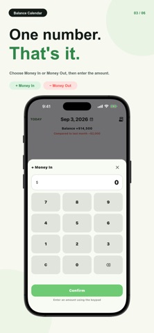 Balance Calendar iPhone screenshot