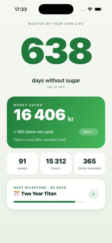 QuitCount -  Helping you quit Screenshot 1 of 3