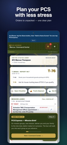 PCS Express: Military Move iPhone screenshot