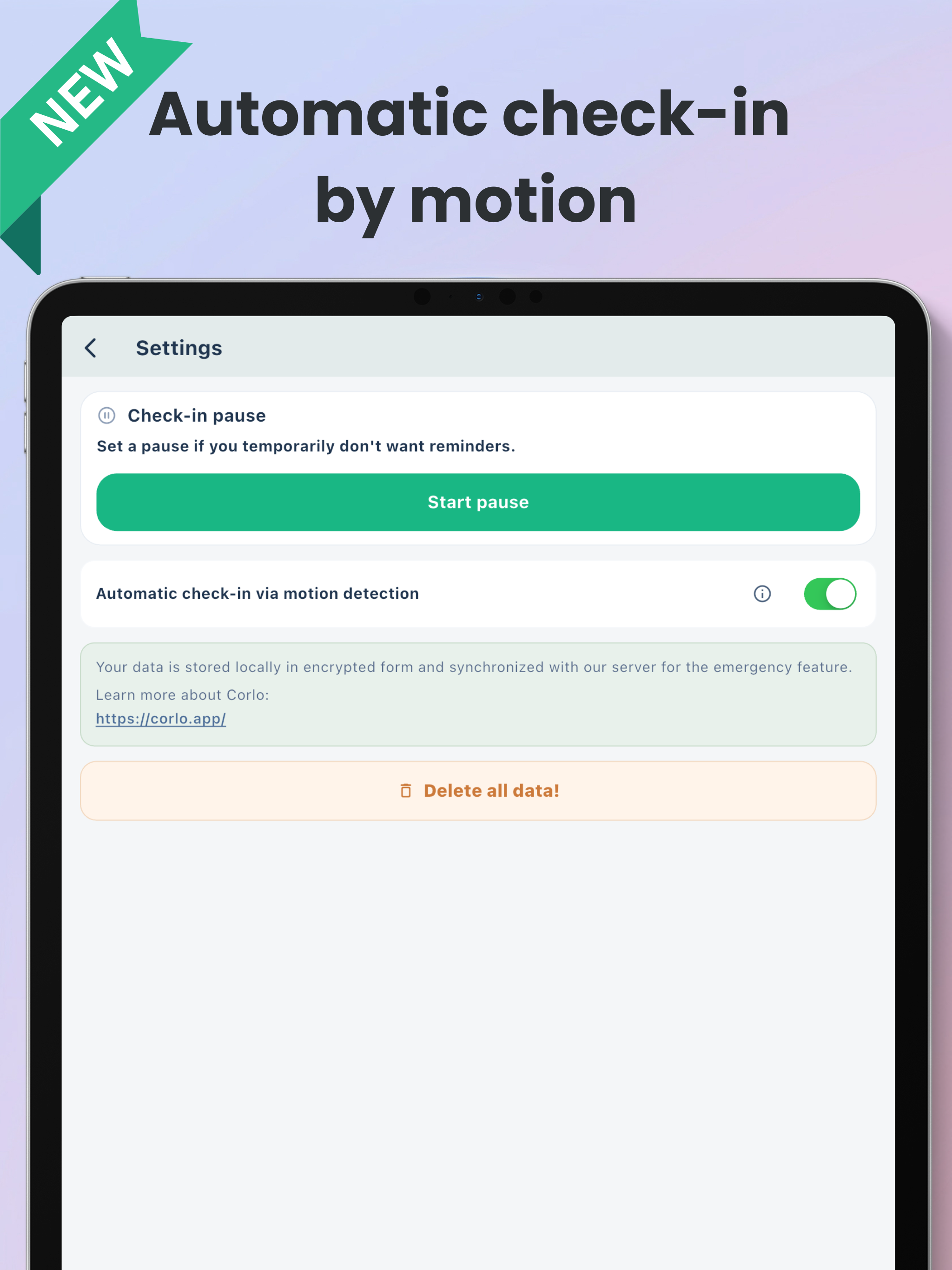 Corlo: Life Sign Check-In