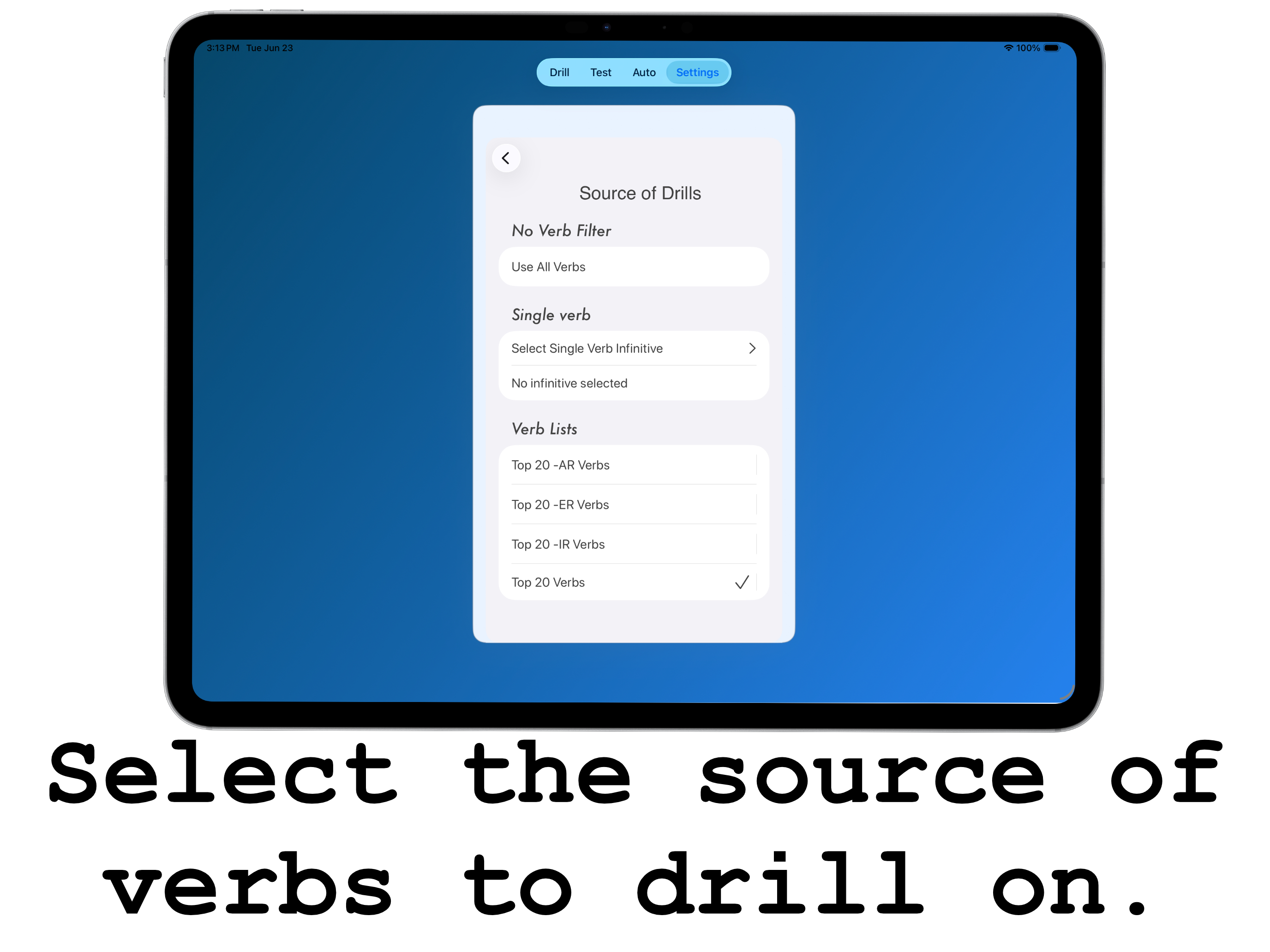 Spanish Verb Drill Practice screenshot 14