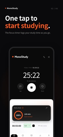 MonoStudy: Study Timer & Cards iPhone screenshot