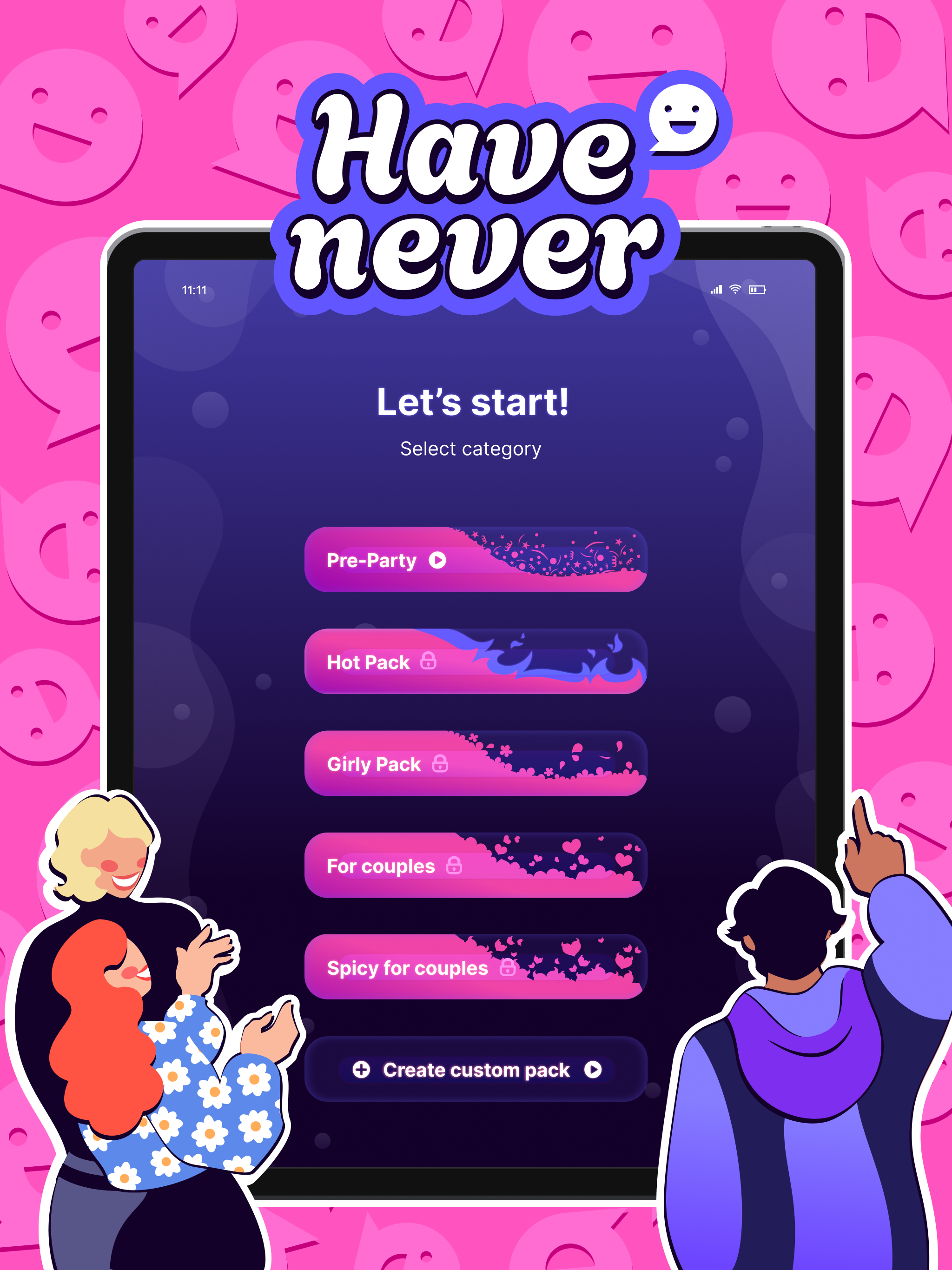 I have never - party questions