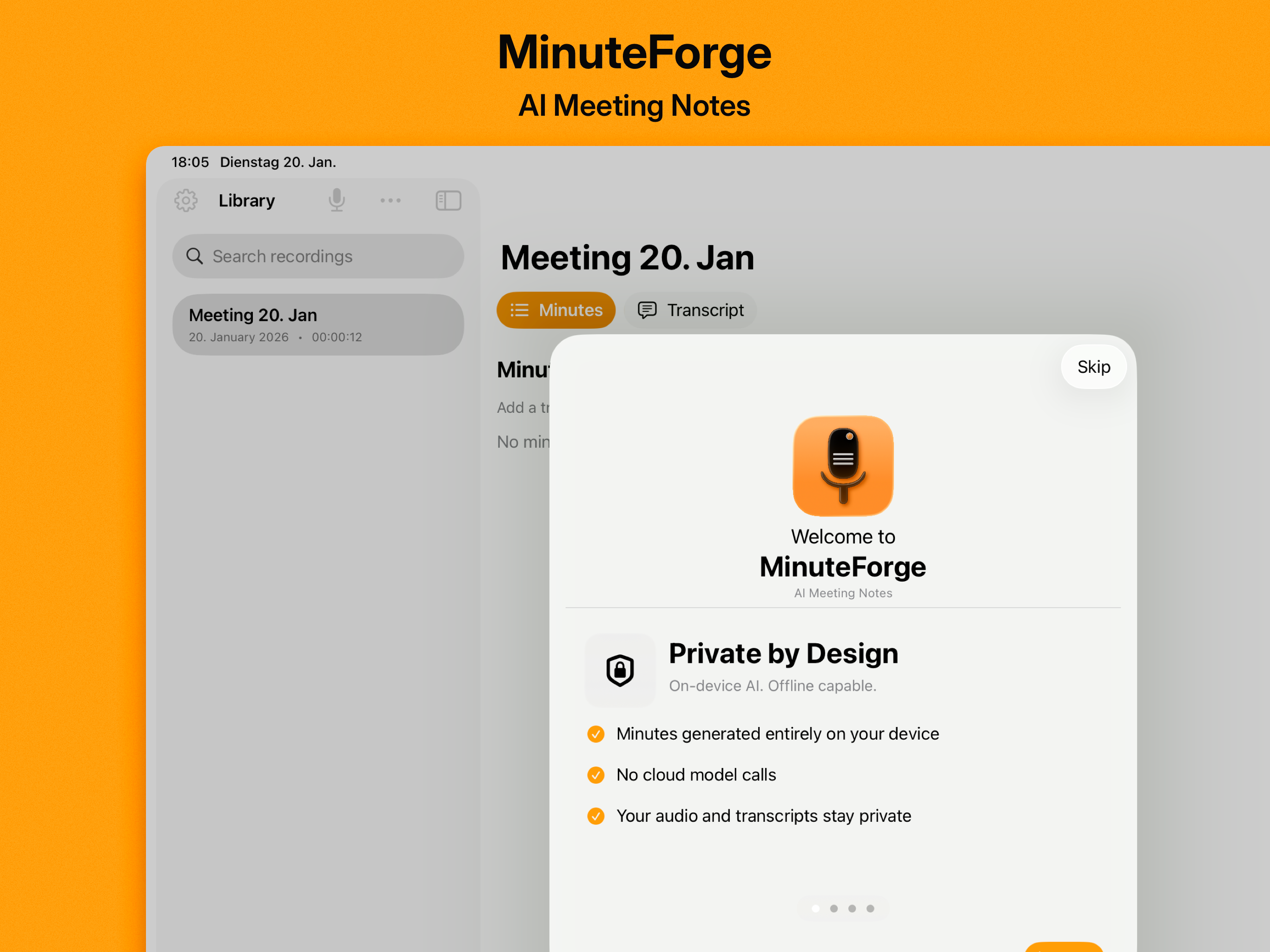 MinuteForge: AI Meeting Notes