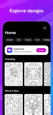 SnapSketch: Cute Coloring Book iPhone screenshot