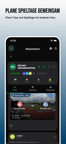 Flutlicht - Groundhopping App screenshot