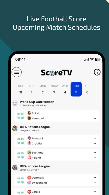 ScoreTV - Live scores & TV
