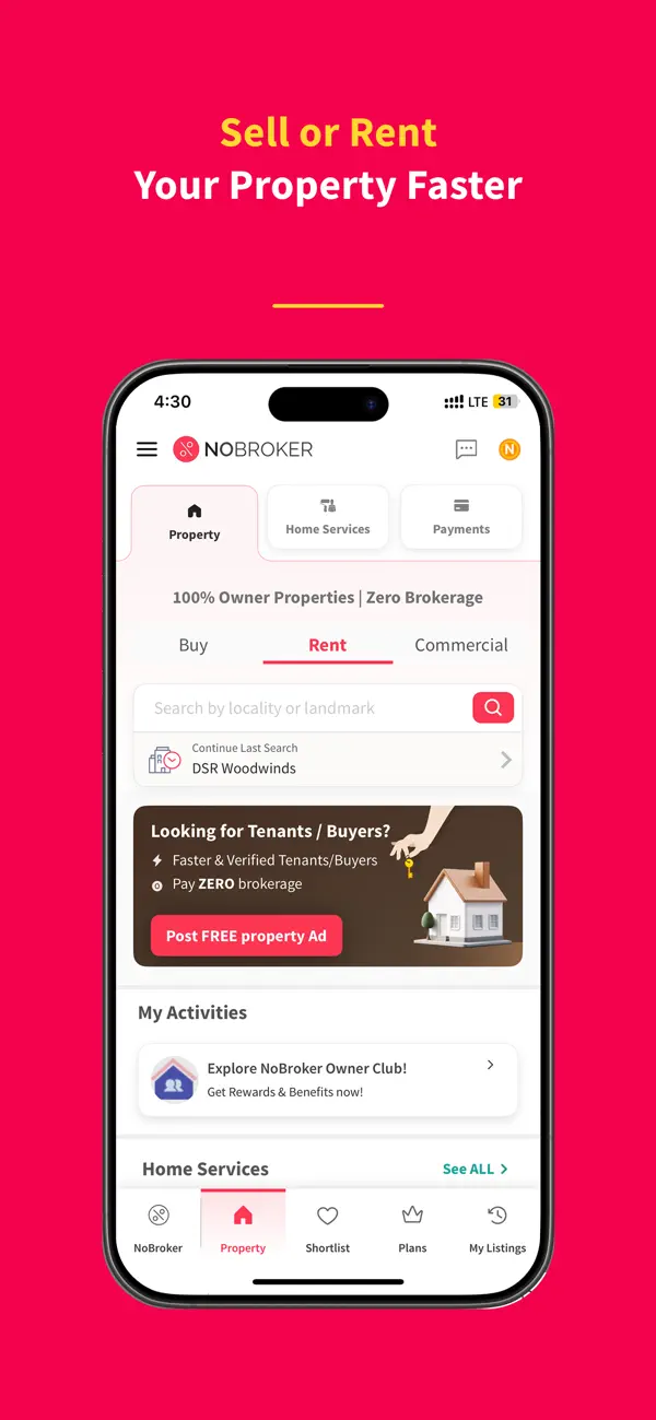Screenshot #2 pour NoBroker Rent, Buy, Sell Flats