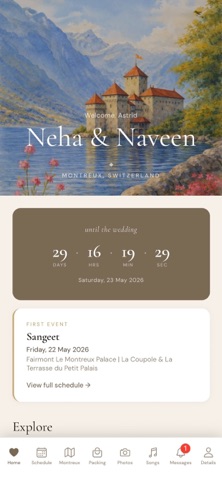 Tetherly: Wedding Guest App iPhone screenshot