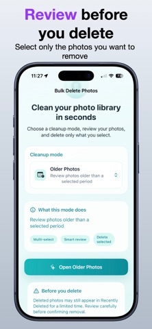 Bulk Delete Photos screenshot