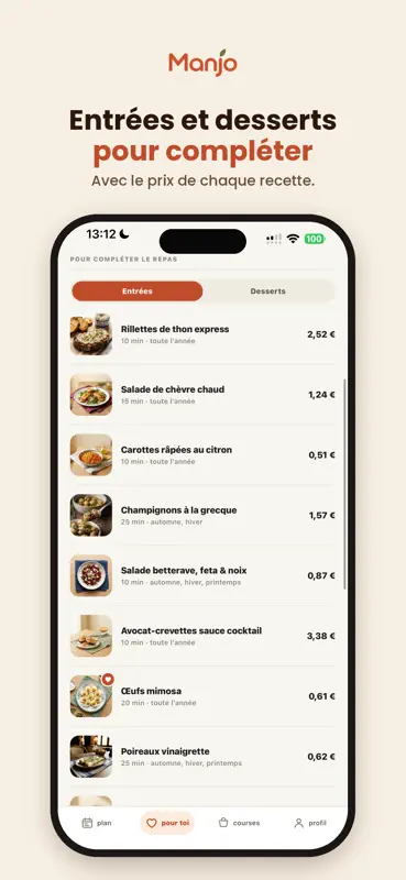 Manjo - Recettes & Courses screenshot 6 of 6