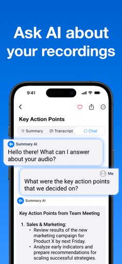 Summary: AI Meeting Note Taker screenshot 4