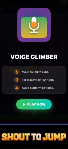 Voice Climber: Shout to Jump iPhone screenshot