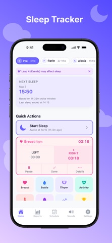 NapNap Baby - Sleep Tracker iPhone screenshot