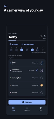 Finir: Habit Tracker Screenshot 6 of 6