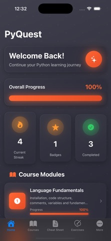 Python QuickStart screenshot