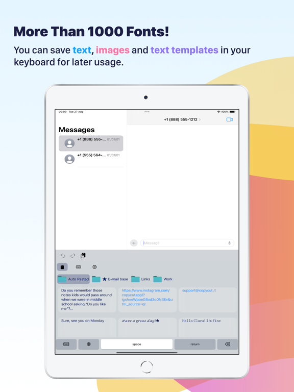 Screenshot #5 pour CopyCut: Clipboard & Fonts