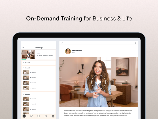 Marie Forleo iPad screenshot 4 - Business app