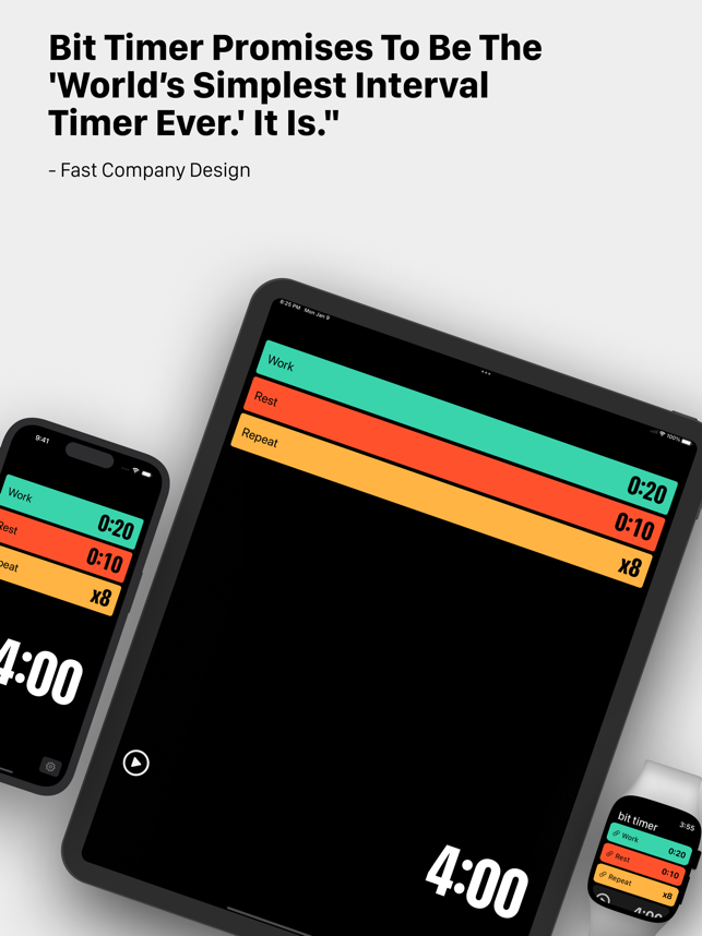 ‎Bit Timer - Schermata del timer a intervalli