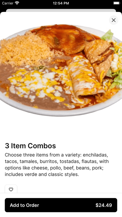 Casa Mexico iPhone screenshot 3 - Food & Drink app