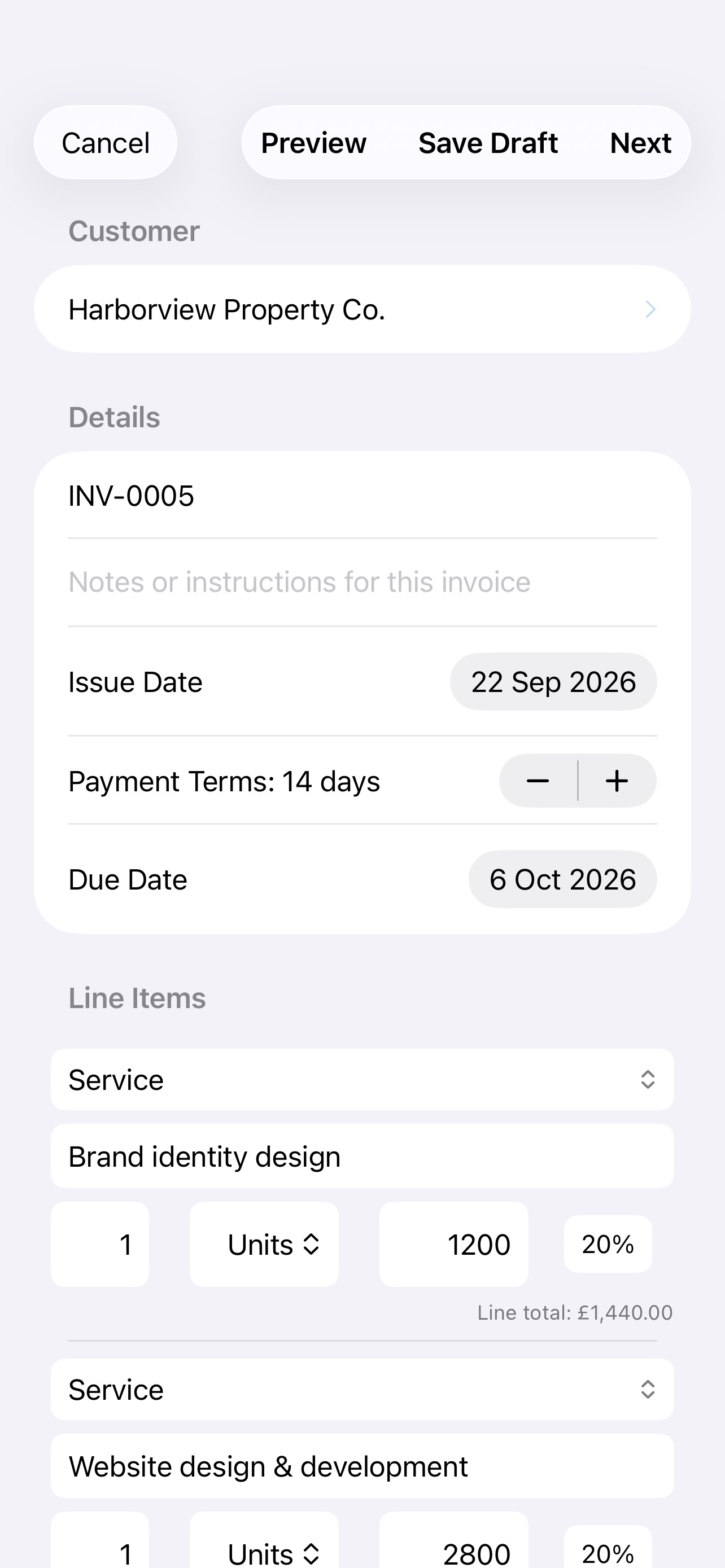 Screenshot 4 of OFSYRA Invoice