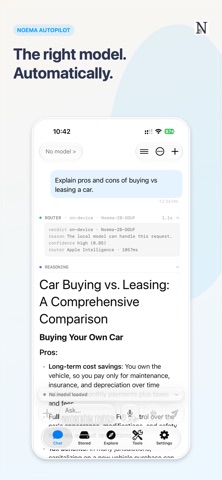 Noema: Local AI & Offline LLM iPhone screenshot