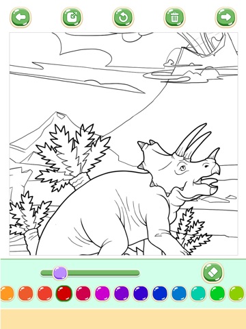 Dinosaurs Coloring Pages Game iPad screenshot