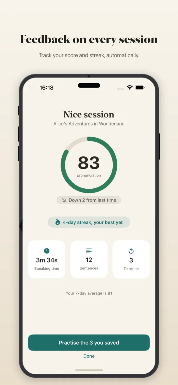 Screenshot #1 pour Parla: English Pronunciation