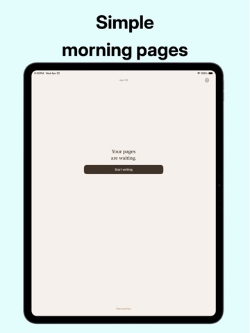 Daily Pages - Morning Journal iPad screenshot
