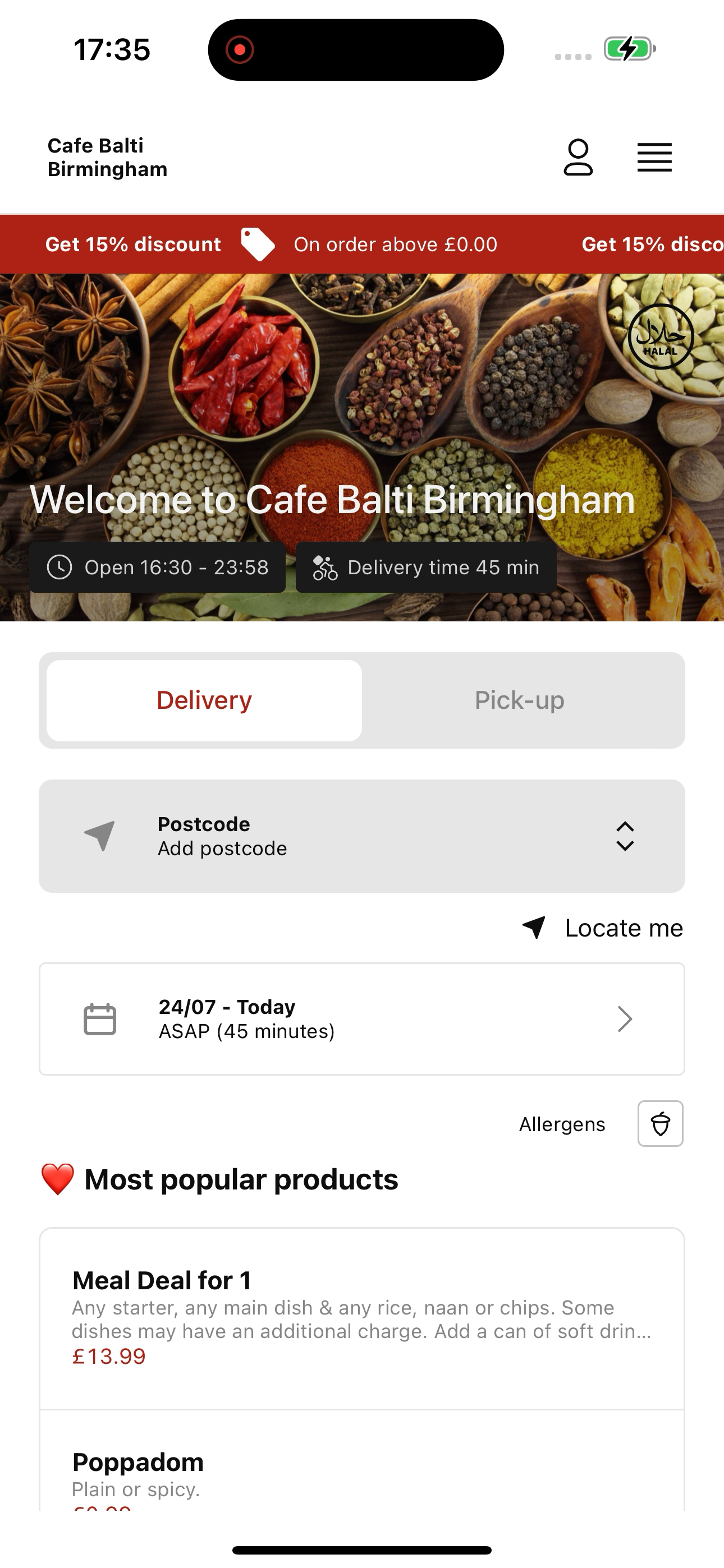 Cafe Balti Birmingham screenshot 2