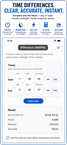 Time & Date Work Calculator iPhone screenshot