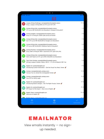 Emailnator - Temp Mail iPad screenshot