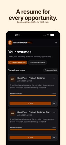 Resume Maker 9000: CV Builder Screenshot 3 of 4