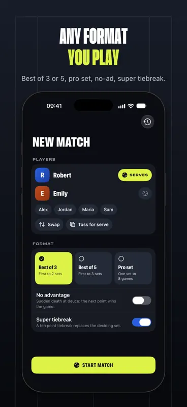 Tennis Scores: Match Tracker screenshot 4 of 5