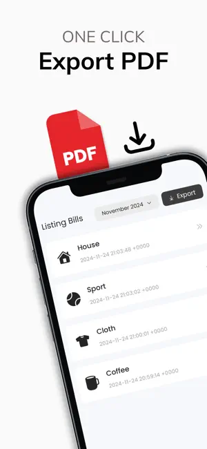 Receipt Saver: Export PDF screenshot 2