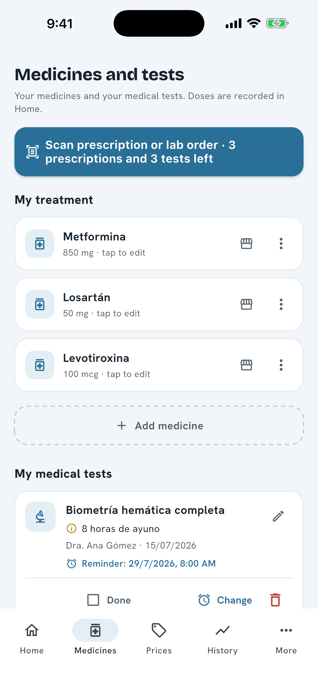 Cuídame: Health & Medicines screenshot 2
