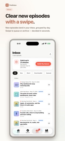 PodInbox: Podcast Queue screenshot