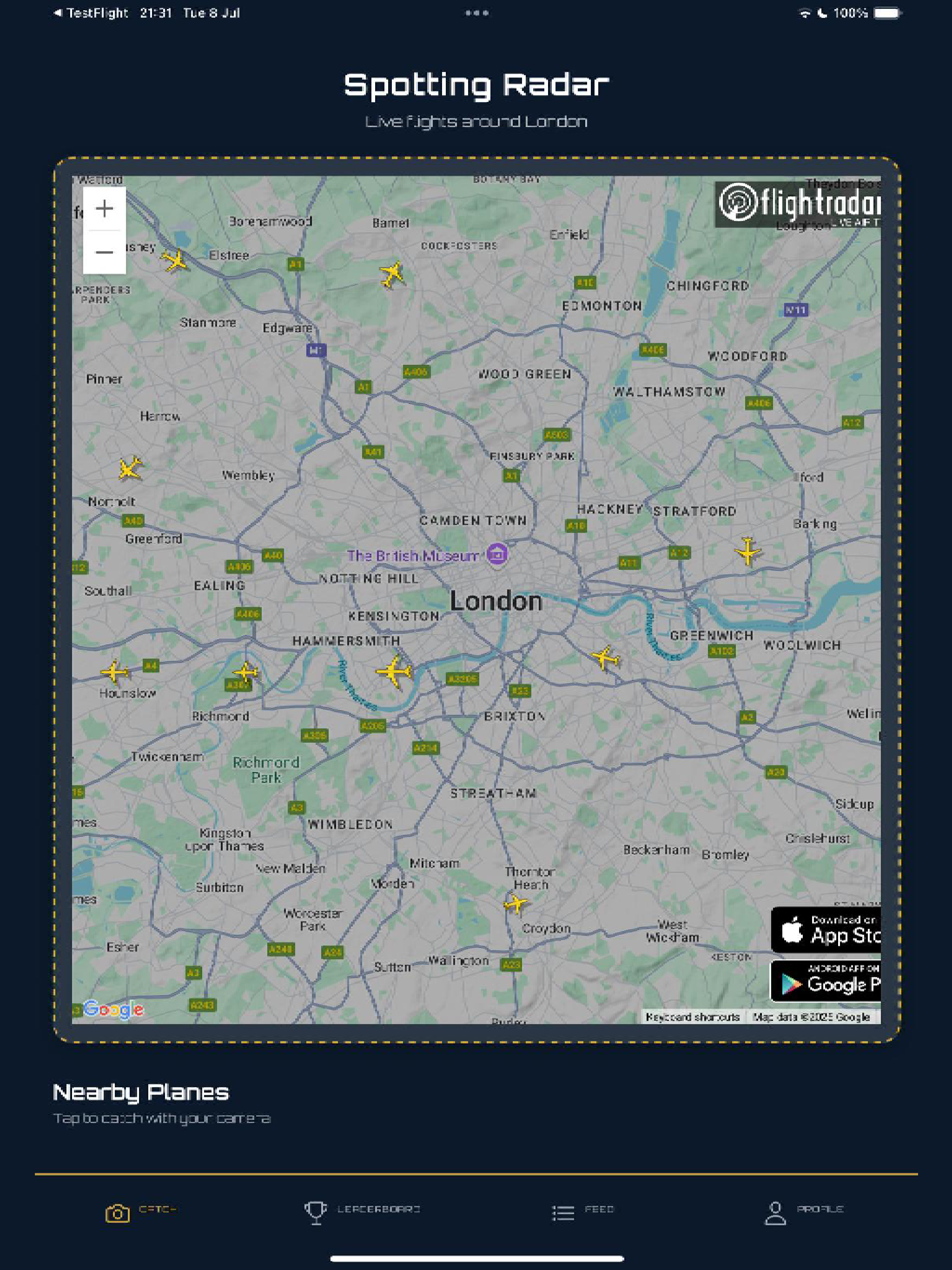Spotifly: Plane Spotting Game