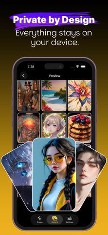 Mortal AI : AI Image Generator iPhone screenshot