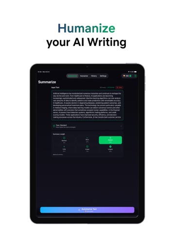 Humanize AI: Paraphrase Tool iPad screenshot