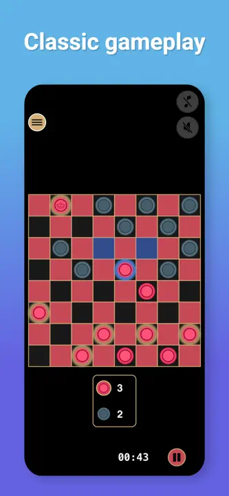 Checkers - Offline gameplay screenshot 1